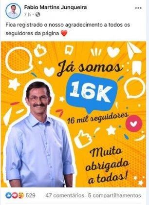 Junqueira no facebook.JPG