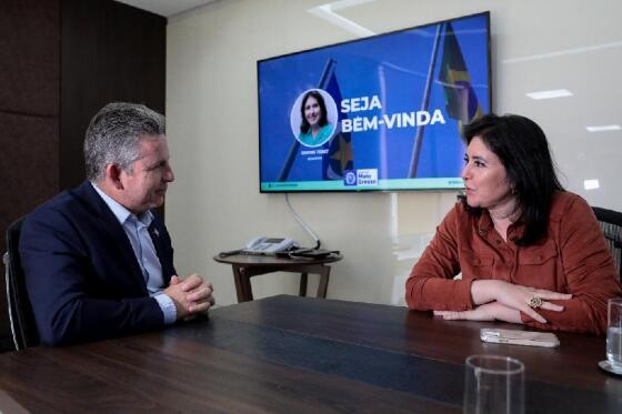 Senadora Simone Tebet faz visita de cortesia ao governador Mauro Mendes.jpg