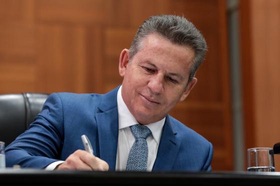 O governador Mauro Mendes