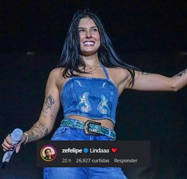 Ana Castela brilha em Portugal e ganha declaração apaixonada de Zé Felipe